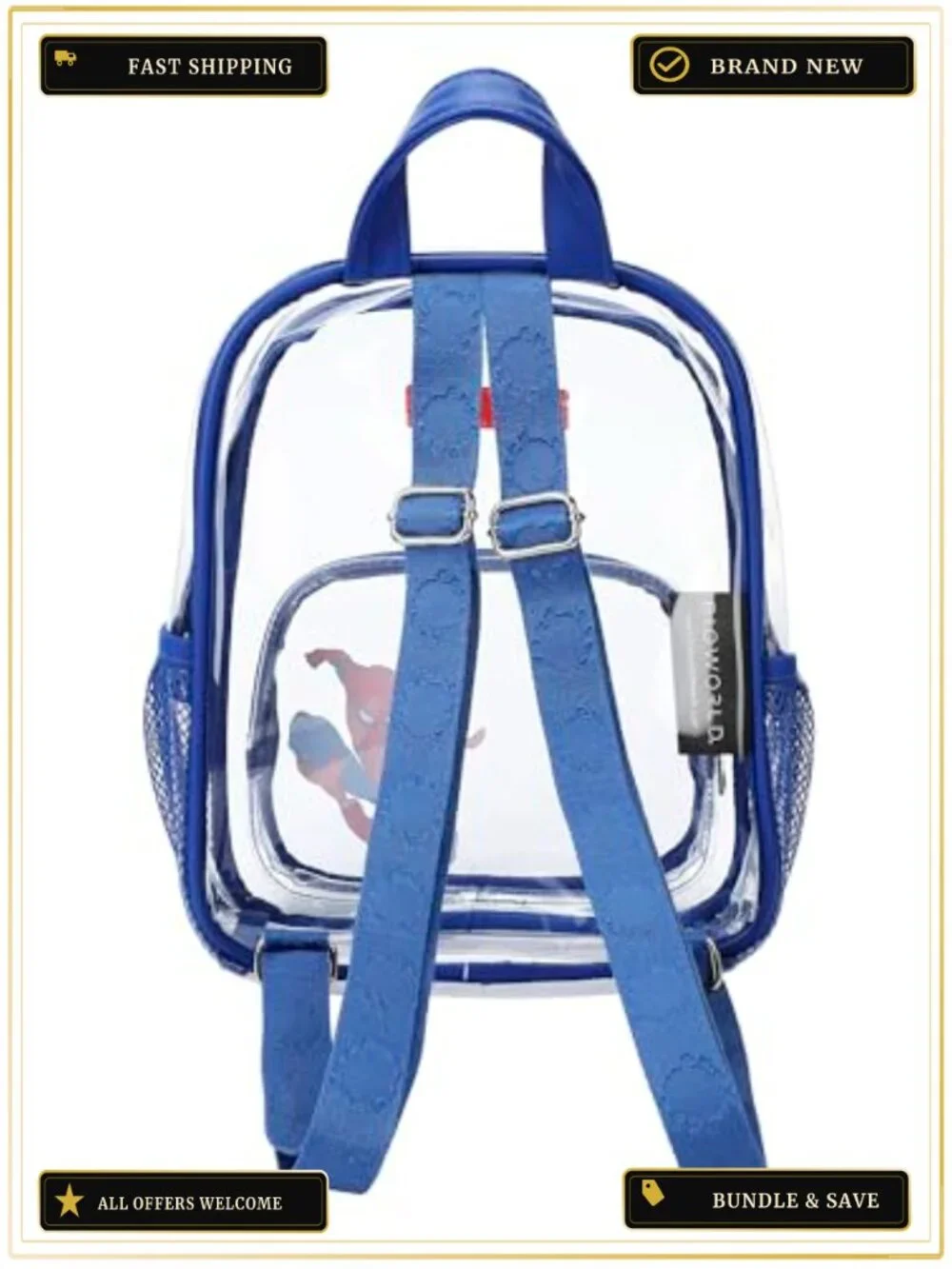 Spider-Man Classic Heroic Pose PU Mini Backpack, Adult, Clear Design